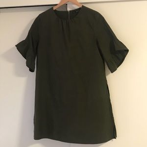 Zara Army Green Dress Romper